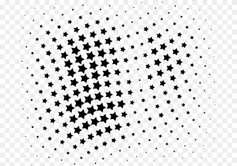 Free Vector Halftone Star Des Vector Pattern Halftone, Gray Png Image