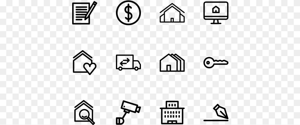 Free Vector Icons Building, Gray Png Image