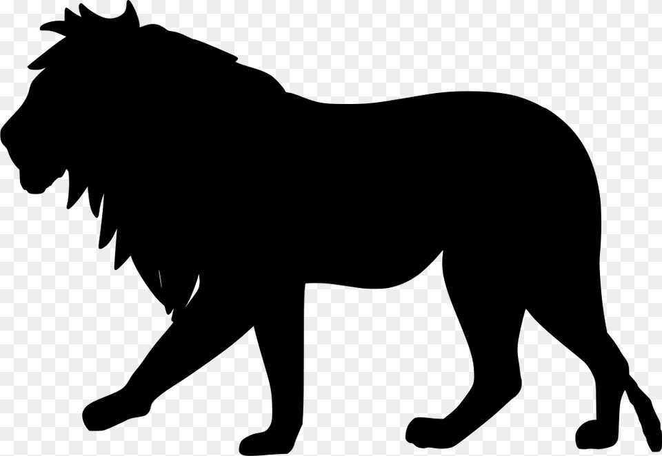 Free Vector Lion Silhouette Clipart Lion Silhouette Clipart, Gray Png