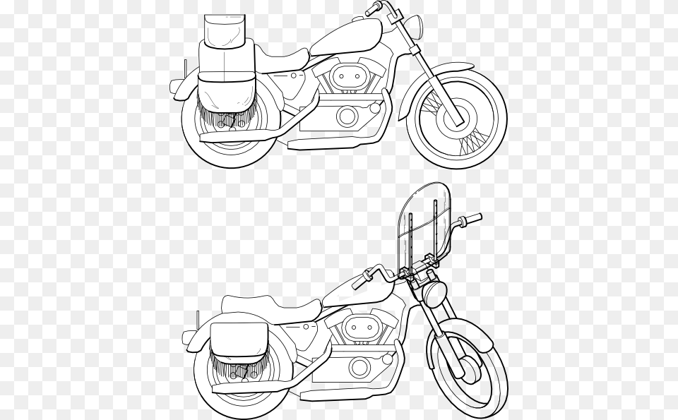 Free Vector Motorcycle Windshield Clip Art Motorcycle, Drawing, Spoke, Machine, Wheel Png Image