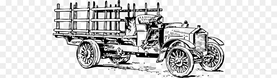 Free Vector Old Heavy Truck Clip Art Truck Coloring Pages, Machine, Wheel, Spoke, Antique Car Png