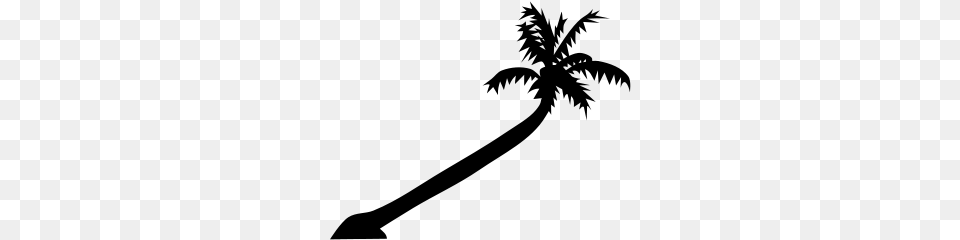 Vector Palm Tree Palm Trees Leaning Drawing, Gray Free Transparent Png