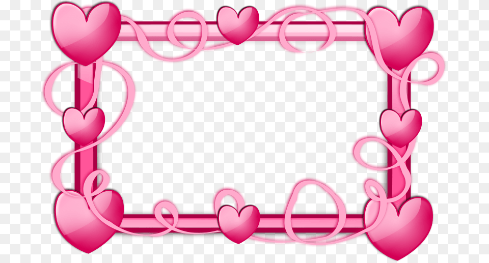 Free Vector Pink Hearts Frame Heart Border Design Landscape, Dynamite, Weapon, Accessories Png