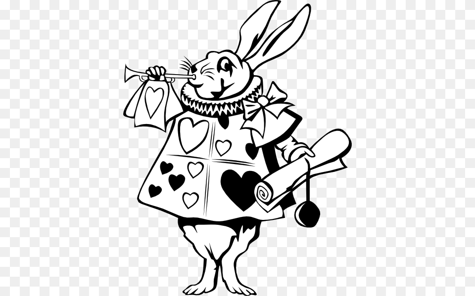 Free Vector Rabbit From Alice In Wonderland Clip Art Tattoos, Book, Comics, Publication Png Image