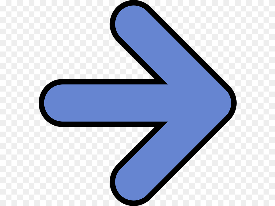 Vector Right Blue Arrow Clip Art Cartoon Arrow, Sign, Symbol, Text Free Png