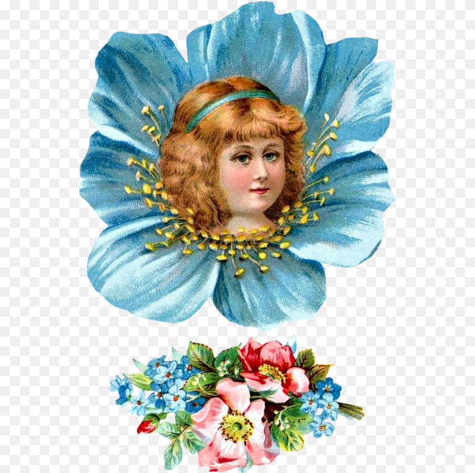Free Victorian Flower Girl Head Clipart Victorian Clipart Victorian Angel, Pattern, Accessories, Plant, Person Png Image