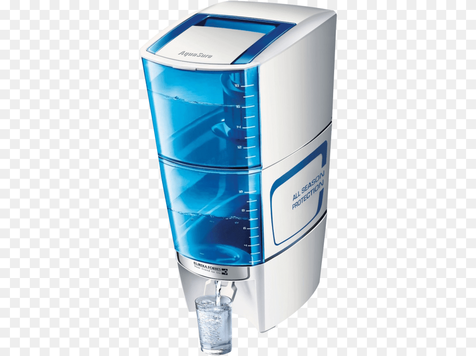 Water Purifier With Glass Transparent Eureka Forbes Aquasure Amrit 20 Litre Water Purifier, Appliance, Cooler, Device, Electrical Device Free Png Download