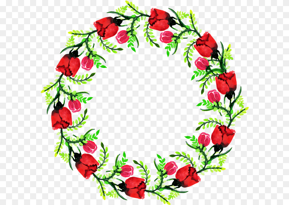 Watercolor Floral Wreath Konfest Garden Roses, Art, Floral Design, Flower, Graphics Free Png Download