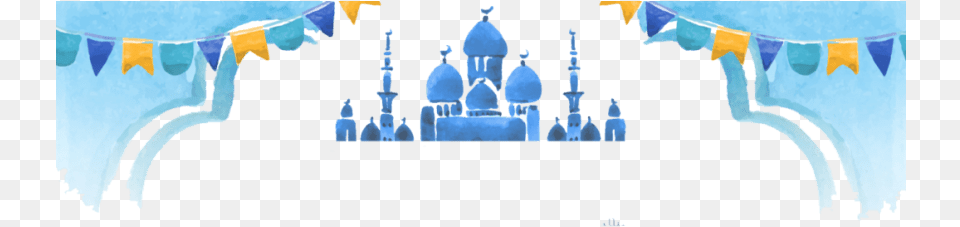 Watercolor Ramadan Mubarak Transparent Ramzan Mubarak Border, Architecture, Building, Dome, Mosque Free Png Download