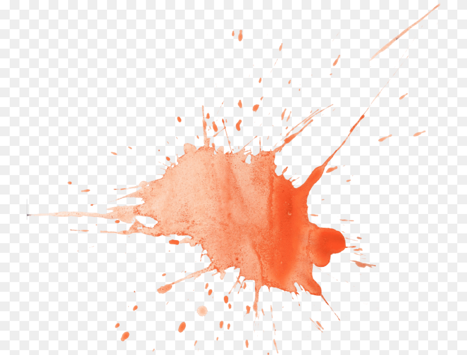 Watercolor Splashes With Orange Paint Splatter, Stain, Powder, Person Free Transparent Png