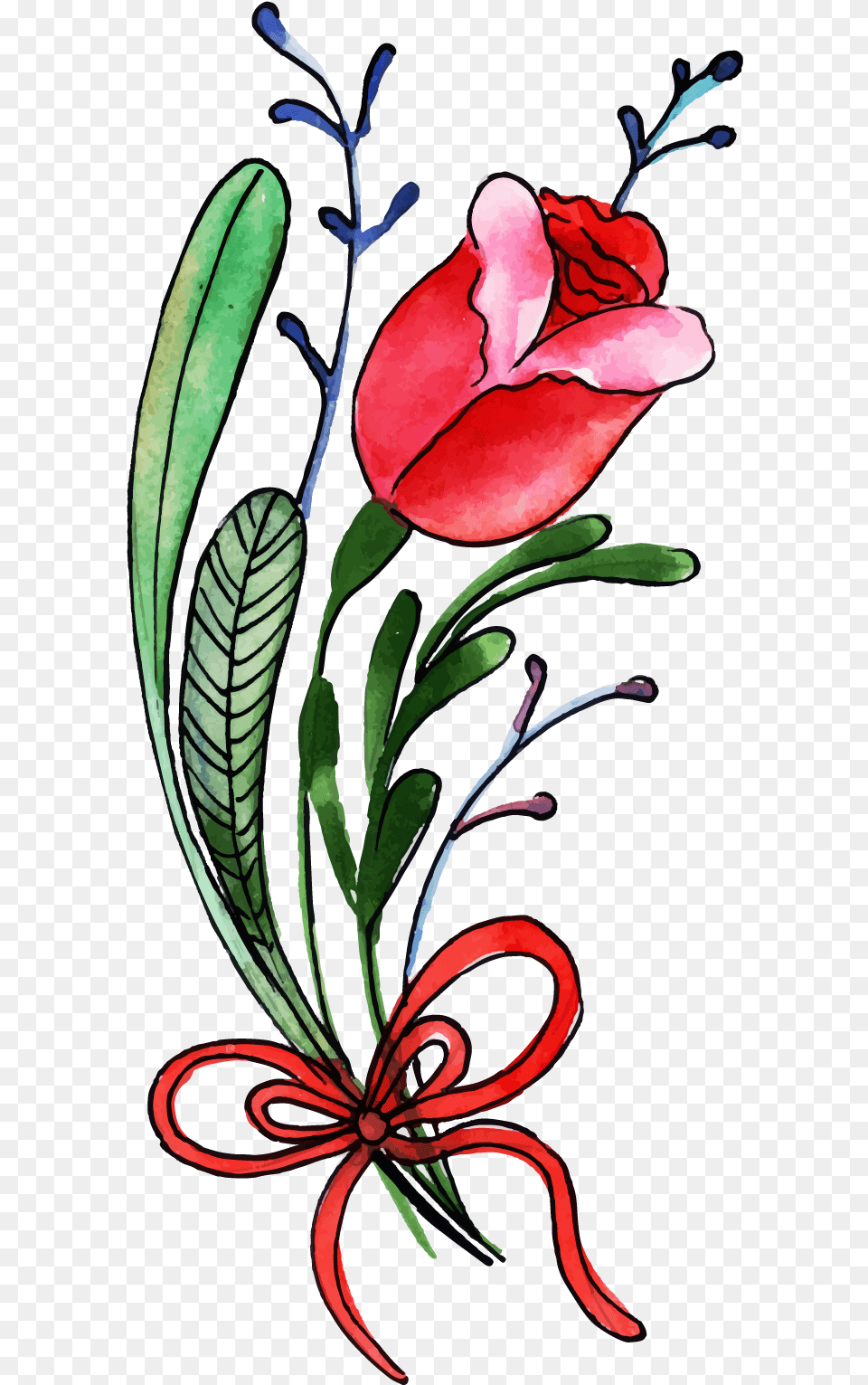Free Watercolor Valentine Floral Konfest, Art, Floral Design, Flower, Graphics Png