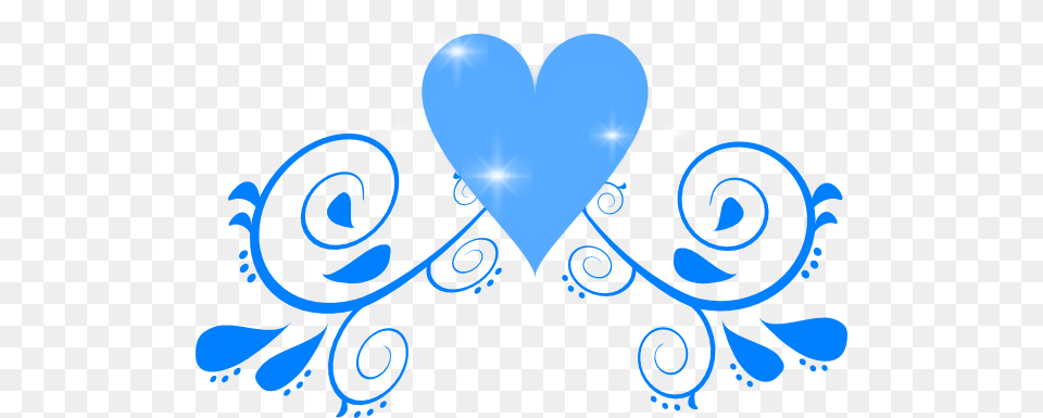 Wedding Flourish Clip Art Blue Blue Heart Swirl Clip Art, Graphics, Pattern, Floral Design Free Png Download