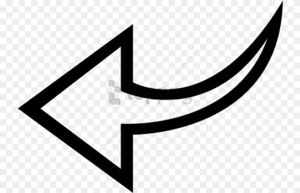 White Arrow Back With Background Curved Arrow, Bow, Weapon Free Transparent Png