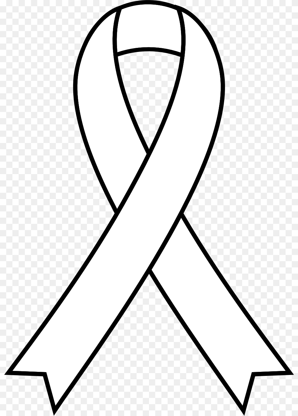 White Awareness Ribbon Awareness White Ribbon, Alphabet, Ampersand, Symbol, Text Free Transparent Png