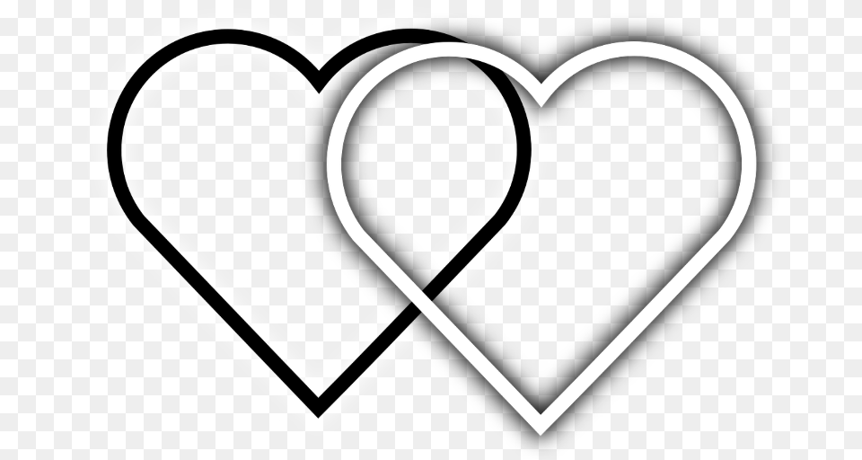 White Heart Transparent Heart Outline, Stencil Free Png Download