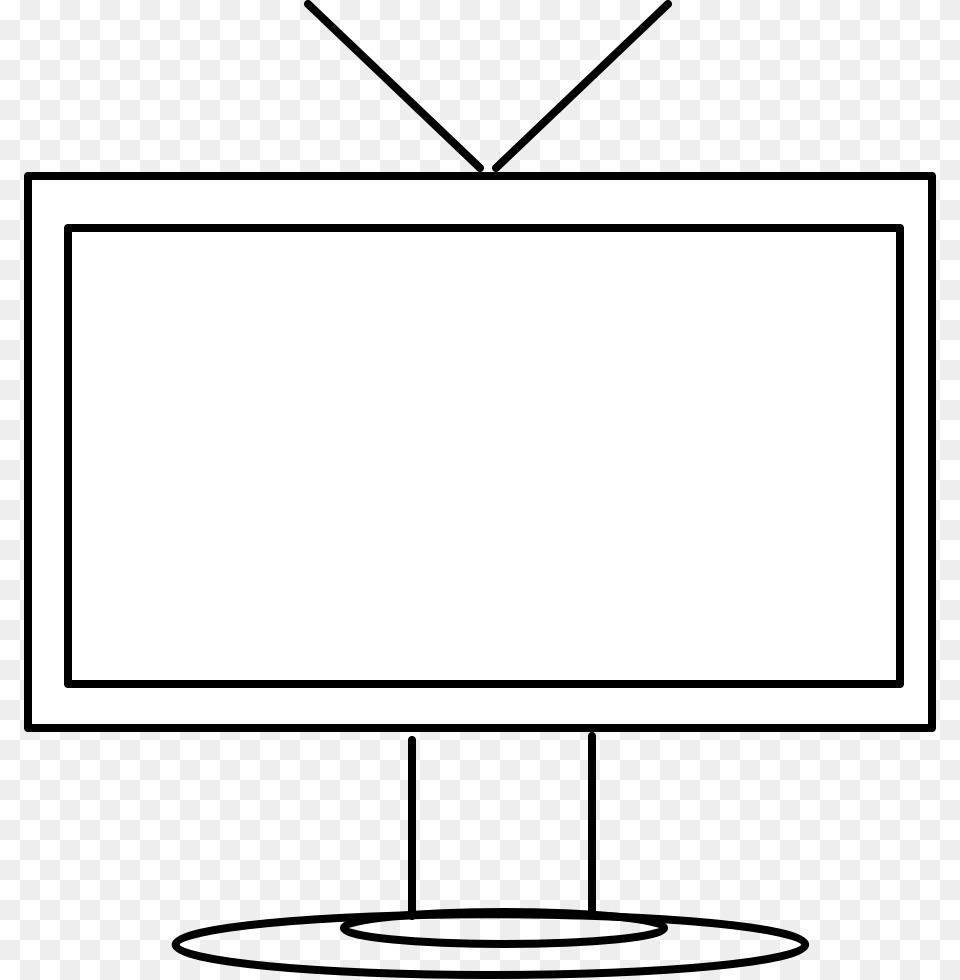 Free White Square Outline Line Art, Electronics, Screen, White Board Png