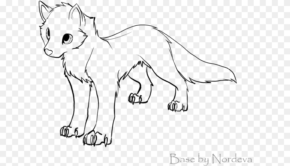 Wolf Puppy Base D By Nordeva Anime White Wolf Pup, Gray Free Png