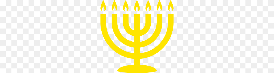 Yellow Menorah Icon, Candle Free Transparent Png