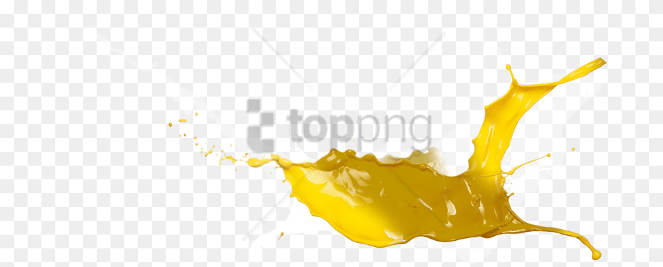 Yellow Paint Splash Image With Transparent Paint Splash Transparent Yellow, Beverage, Juice, Orange Juice, Animal Free Png Download