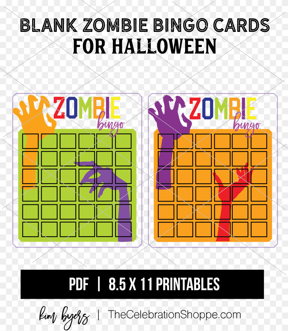Free Zombie Bingo Cards Trunk Or Treat Free Printable, Text, Dynamite, Weapon Png Image