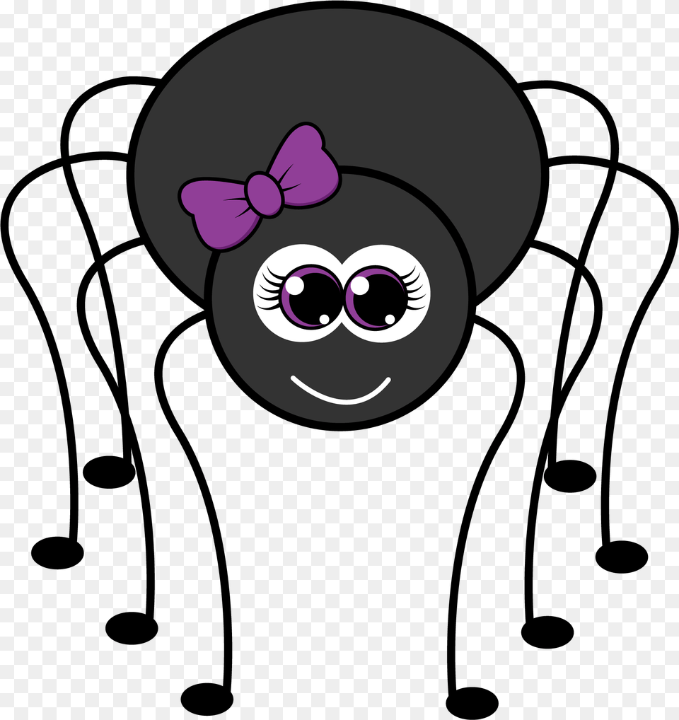 Freebie Friday Cute Spider Clipart Cute Halloween Clipart, Purple, Flower, Plant, Cartoon Free Transparent Png