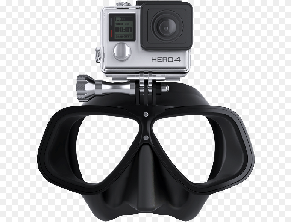 Freediver Mask With Gopro Mount Maska Za Podvoden Ribolov Go Pro, Camera, Electronics, Video Camera, Accessories Free Png