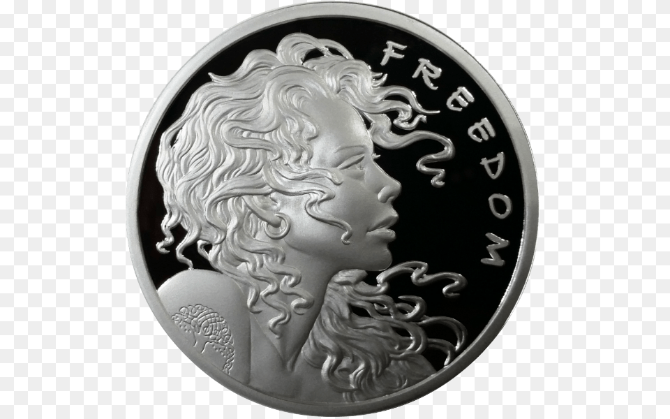 Freedom Girl Silver, Coin, Money, Person, Face Png