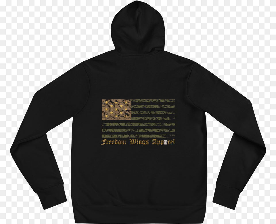 Freedom Wings Apparel Original Hoodie Black, Clothing, Hood, Knitwear, Long Sleeve Free Png