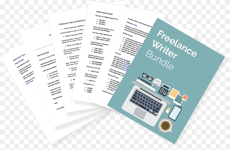 Freelance Writer Bundle Book, Advertisement, Poster, Text, Business Card Png Image