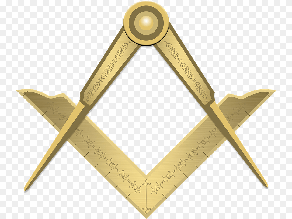 Freemason Masonic Symbol Illuminati Secret Sign Simbolo Mason Sin Fondo, Compass Math, Blade, Dagger, Knife Free Transparent Png