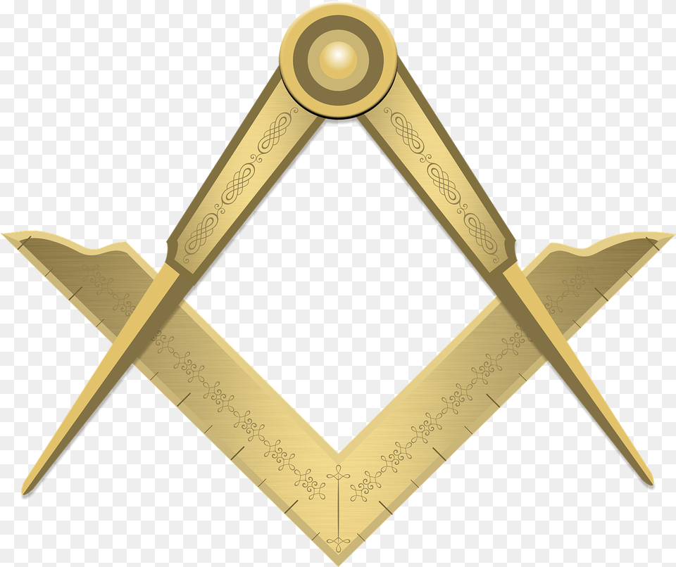 Freemason Masonic Symbol Symbole, Compass Math, Blade, Dagger, Knife Free Png Download
