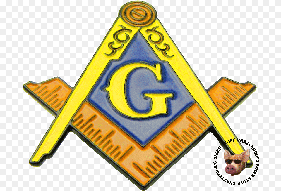 Freemason Square And Compasses Vest Pin Mason Masonic Logo Square And Compass, Badge, Symbol, Animal, Canine Free Png