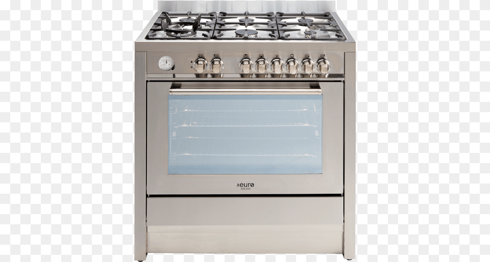 Freestandual Gaselectric Oven Euro Emd900fx Freestanding Dual Oven Stainless Steel, Device, Appliance, Electrical Device, Gas Stove Png Image
