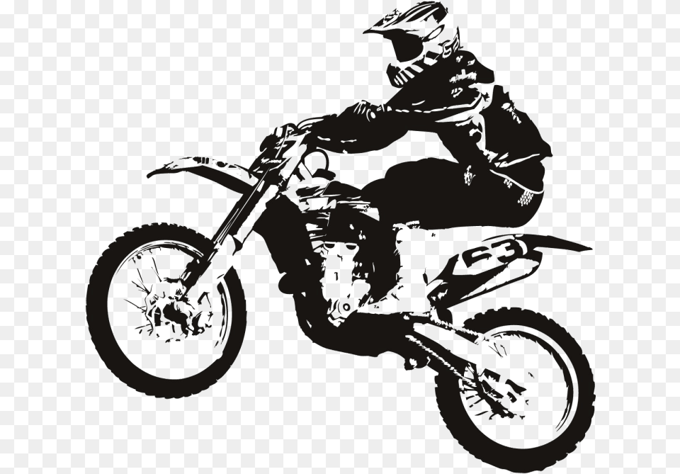 Freestyle Motocross Monster Energy Ama Supercross An Dirt Bike Black And White, Motorcycle, Transportation, Vehicle, Machine Free Png Download