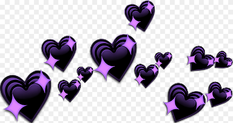 Freetoedit Aesthetic Black Hearts, Purple, Art, Graphics, Baby Free Transparent Png