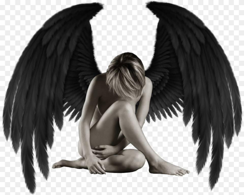 Freetoedit Angel Fairy Fallen Angel Wings Winged Demon Wings, Adult, Person, Female, Body Part Free Transparent Png