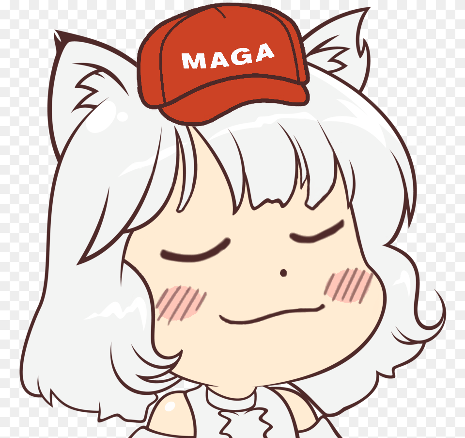 Freetoedit Awoo Maga Trump Anime Animeright Eyesshut Maga Awoo, Baseball Cap, Hat, Cap, Clothing Free Transparent Png