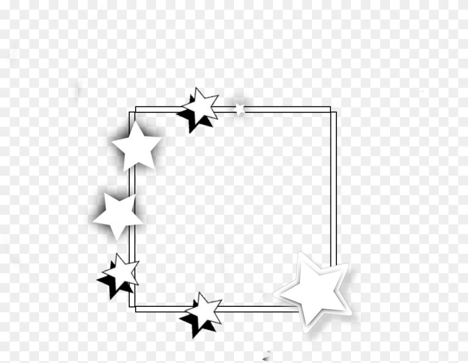 Freetoedit Box Square Squareoutline Outline Stars Cross, Star Symbol, Symbol, Nature, Night Free Transparent Png