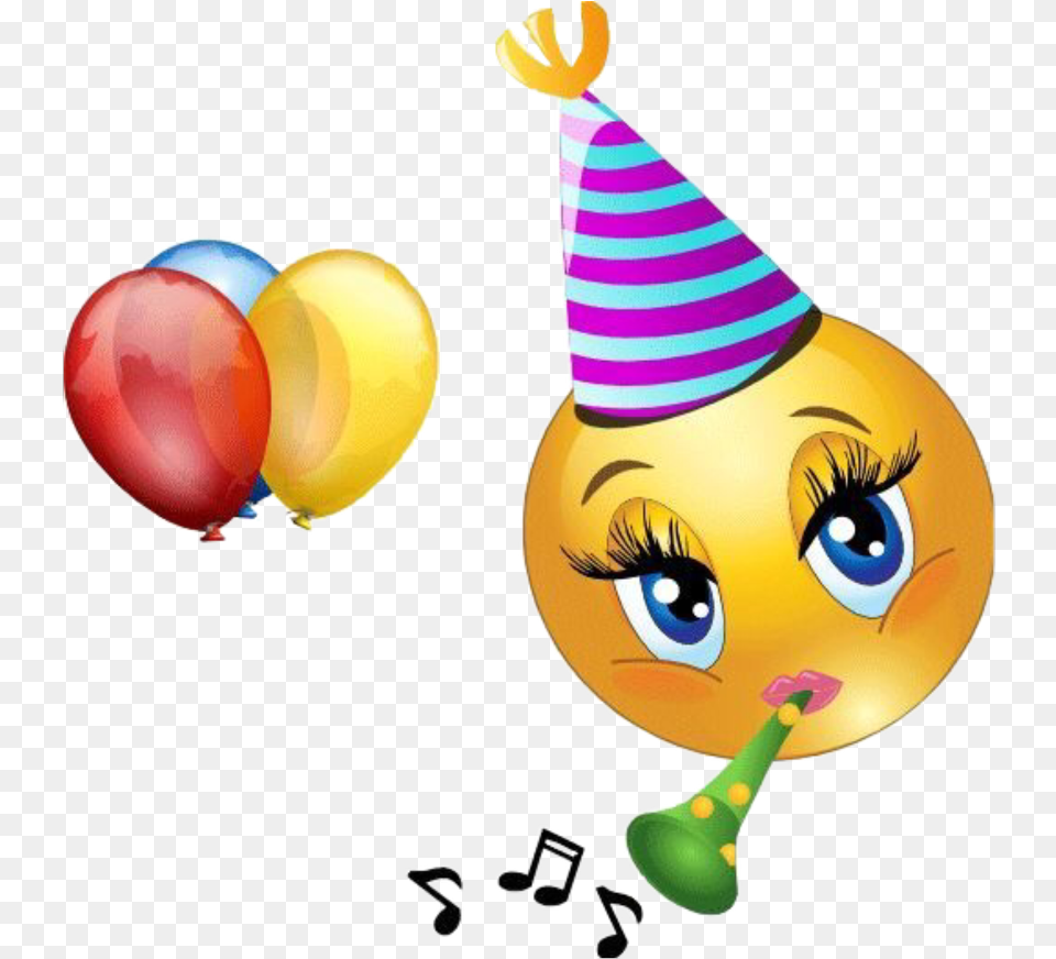 Freetoedit Bssg Emoji Celebration Congeats Congrats Emoticons Birthday, Balloon, Clothing, Hat, Face Free Png Download