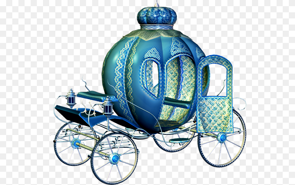 Freetoedit Carriage Princess Cinderella Snow White Blue Cinderella Carriage Clipart, Transportation, Vehicle, Machine, Wheel Png Image