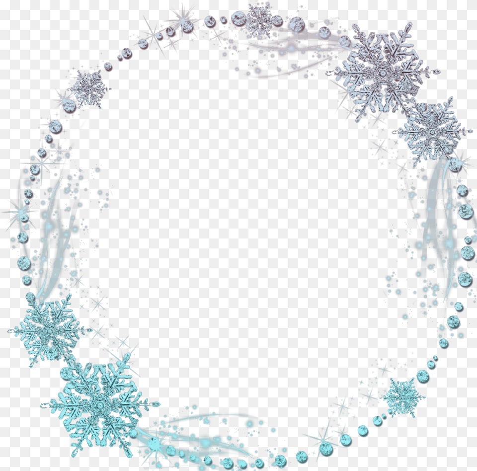 Freetoedit Circle Snowflake Blue Ice Effect Effects Snowflake Circle Frame, Pattern, Accessories, Art, Graphics Free Transparent Png