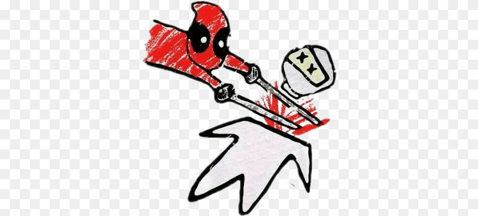 Freetoedit Cute Kawaii Chibi Marvel Deadpool Murder Kil, Bow, Weapon, Brass Section, Musical Instrument Free Png