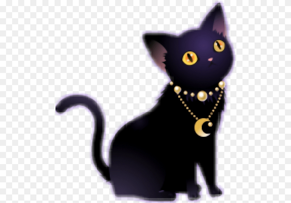 Freetoedit Cute Kawaii Pixel Pastel Cat Kitty Black Cat, Pet, Animal, Mammal, Black Cat Png Image
