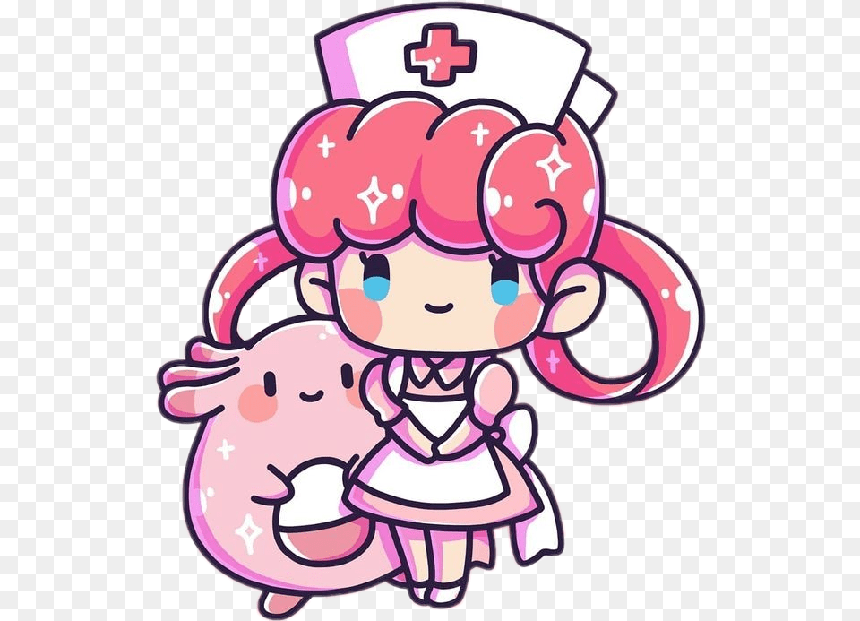 Freetoedit Cute Kawaii Pokemon Cure Hopital Pill Nurse Joy And Chansey, Dynamite, Weapon, Symbol Free Transparent Png