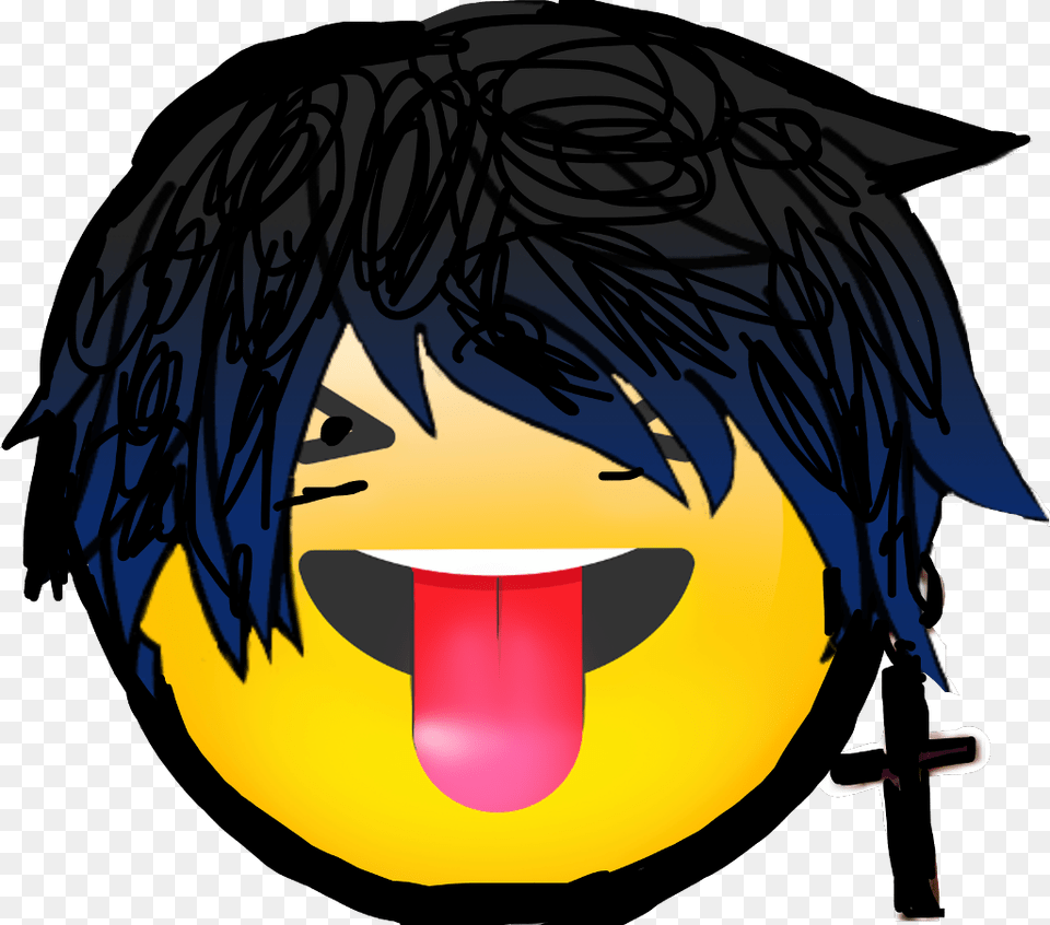 Freetoedit Eboy Emoji Eboyemoji Rocker Cross Illustration, Person, Face, Head, Book Png