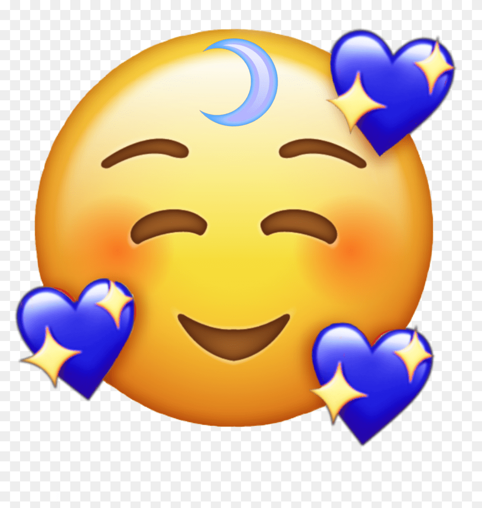 Freetoedit Emojisticker Emoji Heart Blue Hearts Background Emoji, Balloon, Face, Head, Person Free Transparent Png