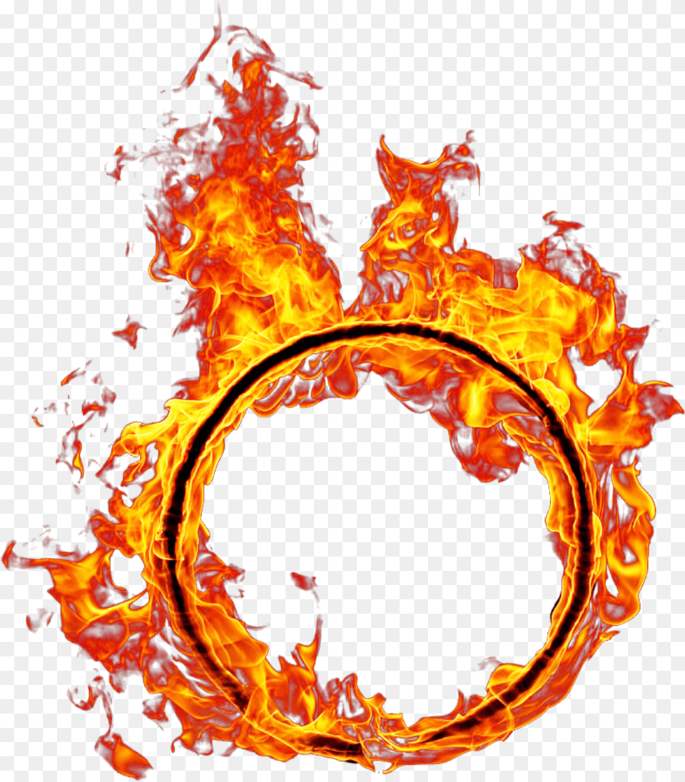 Freetoedit Fire Flame Sticker By Kay Fernndez Circle Fire Frame, Bonfire Png Image