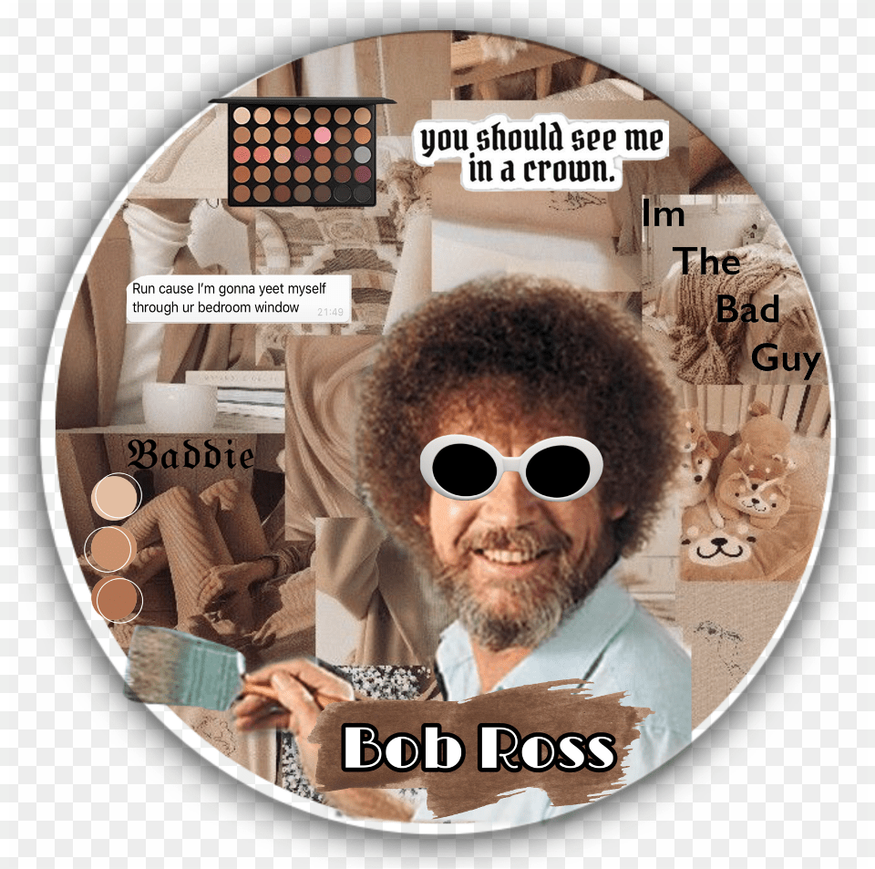 Freetoedit For My Friend Moon Editxx Bobrey Bob Ross, Accessories, Sunglasses, Adult, Person Free Png