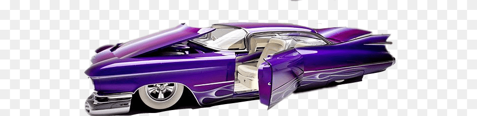 Freetoedit Freestickers Lowrider Purple 59 Cadillac Eldorado Customized, Alloy Wheel, Vehicle, Transportation, Tire Free Png Download