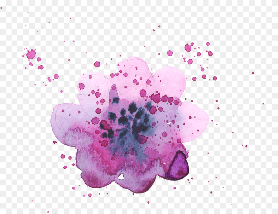 Freetoedit Ftestickers Flower Watercolor Purple Orchid, Plant, Pollen, Petal, Toy Free Png